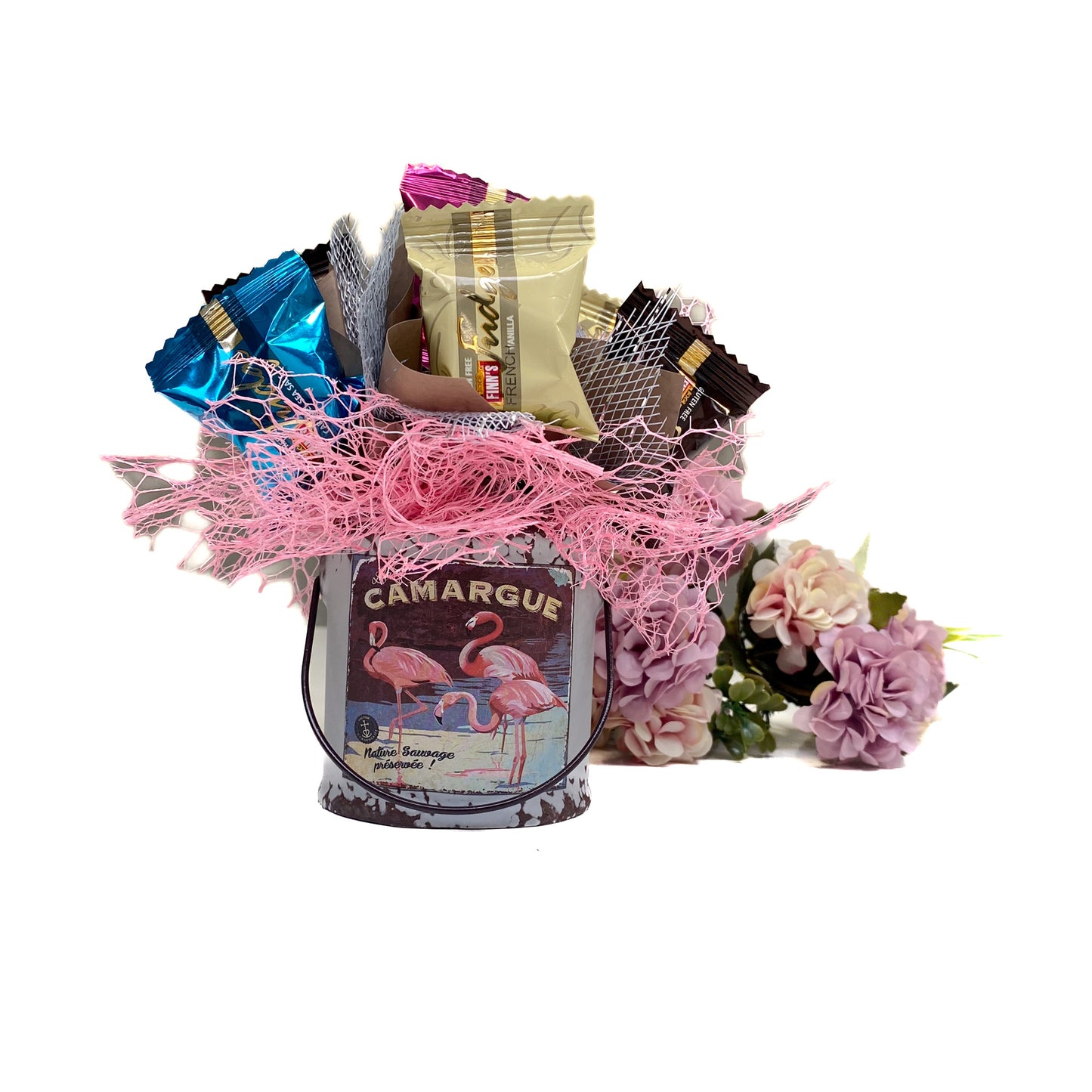 Mini ceramic paint bucket arrangement