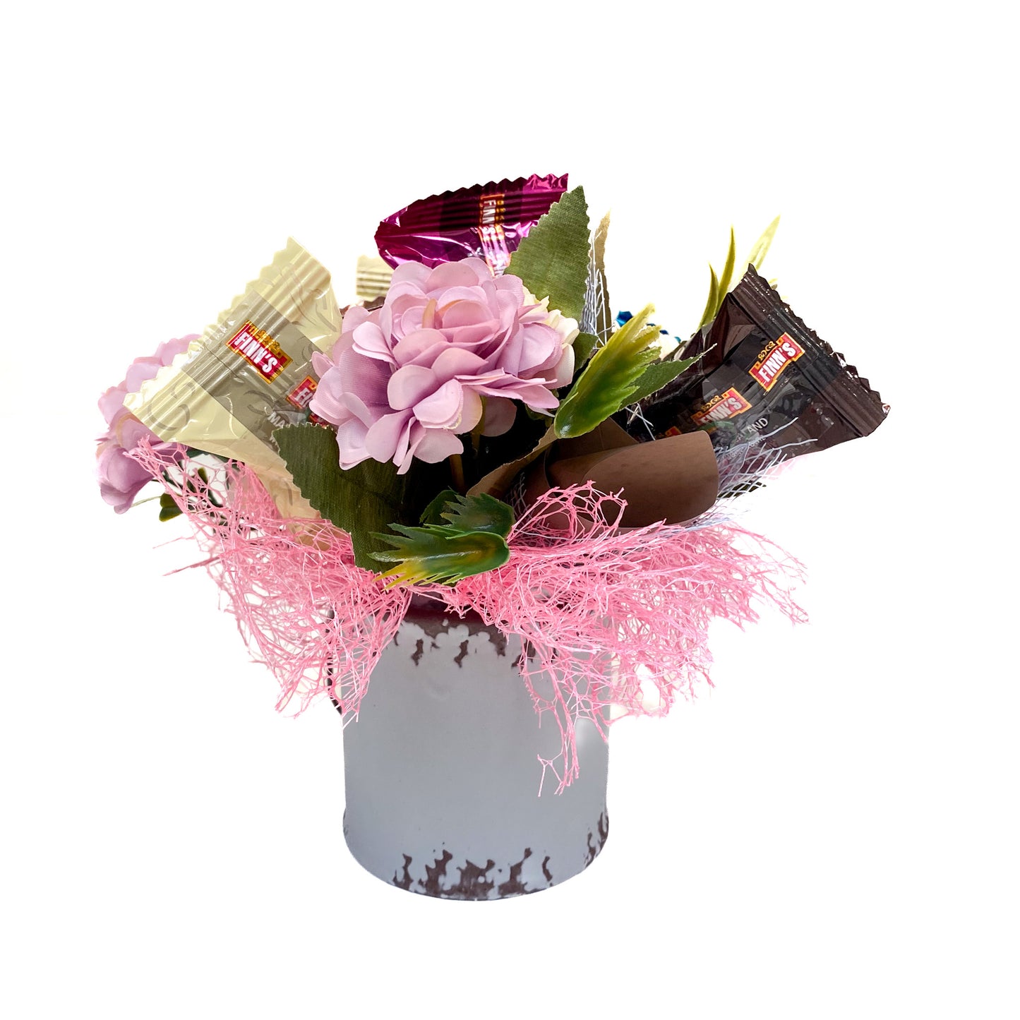 Mini ceramic paint bucket arrangement