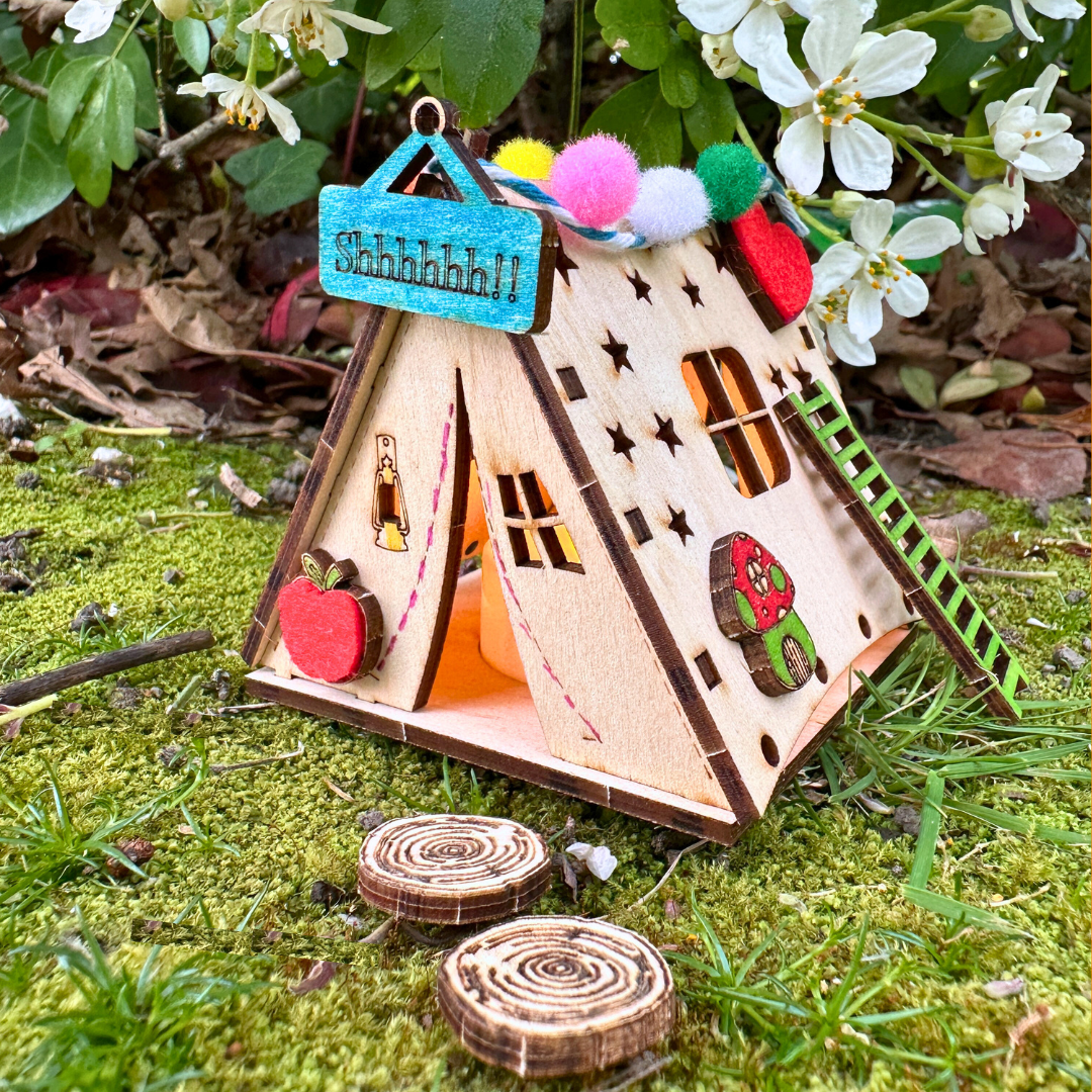 diy miniature tent Mini Tent Nightlight DIY Craft – Loaded with Love