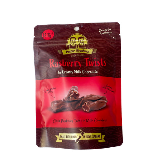 Raspberry Twists 130g