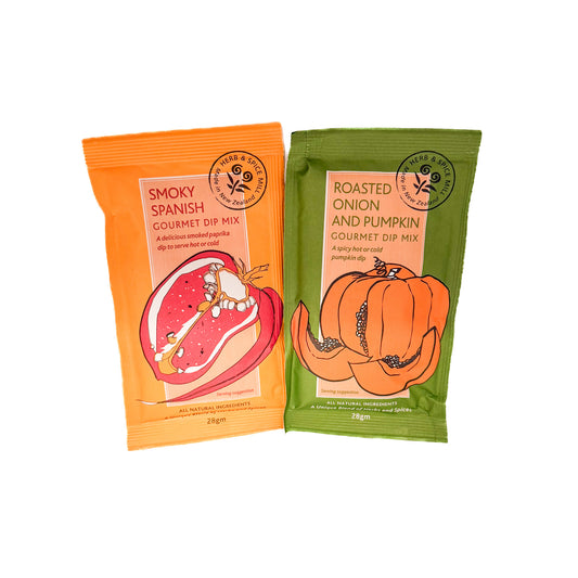 Gourmet Dip Mixes – Smoky Spanish & Roasted Onion & Pumpkin
